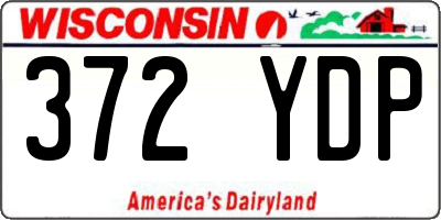 WI license plate 372YDP