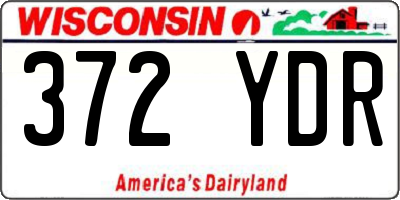 WI license plate 372YDR
