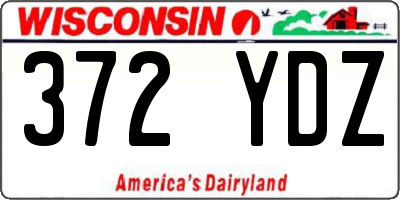 WI license plate 372YDZ