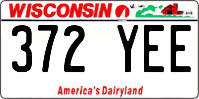 WI license plate 372YEE