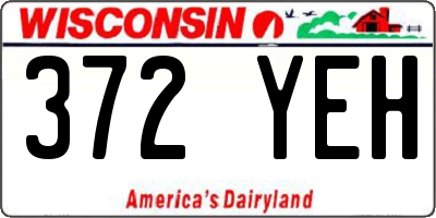 WI license plate 372YEH