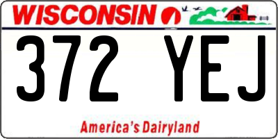 WI license plate 372YEJ