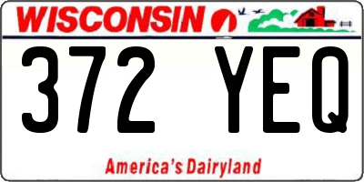WI license plate 372YEQ