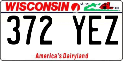 WI license plate 372YEZ