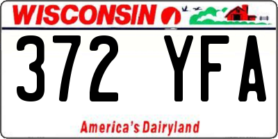 WI license plate 372YFA