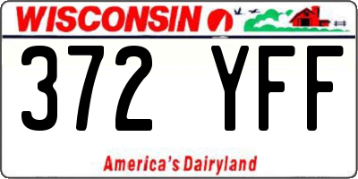 WI license plate 372YFF