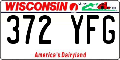 WI license plate 372YFG