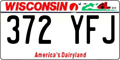 WI license plate 372YFJ