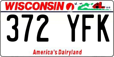 WI license plate 372YFK