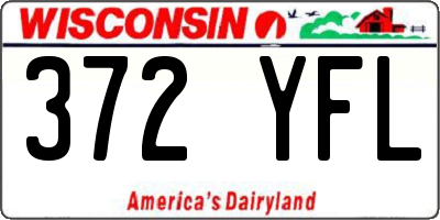 WI license plate 372YFL