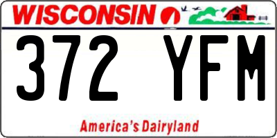WI license plate 372YFM