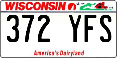 WI license plate 372YFS