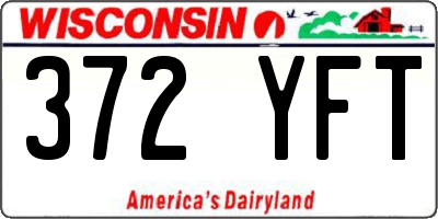 WI license plate 372YFT