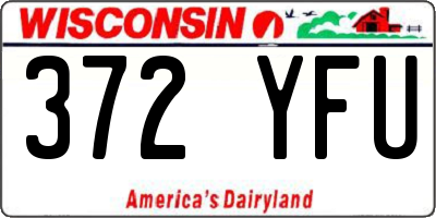 WI license plate 372YFU