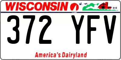 WI license plate 372YFV