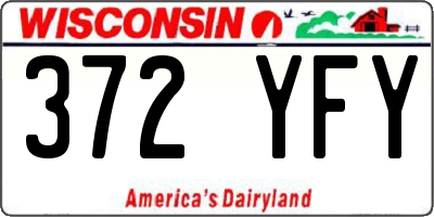 WI license plate 372YFY