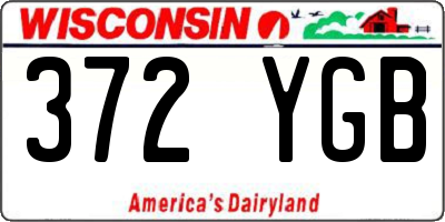 WI license plate 372YGB