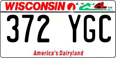 WI license plate 372YGC