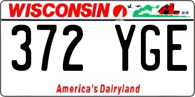 WI license plate 372YGE