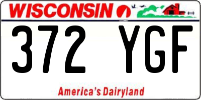 WI license plate 372YGF