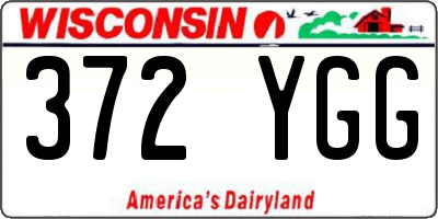 WI license plate 372YGG