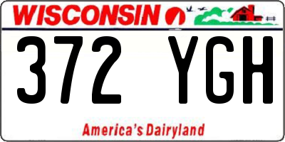 WI license plate 372YGH