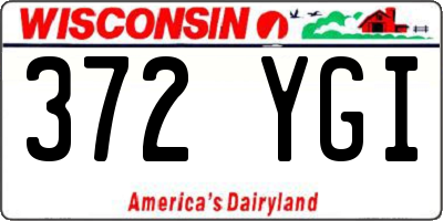 WI license plate 372YGI