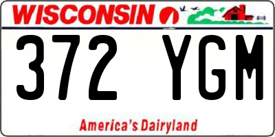 WI license plate 372YGM