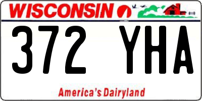 WI license plate 372YHA