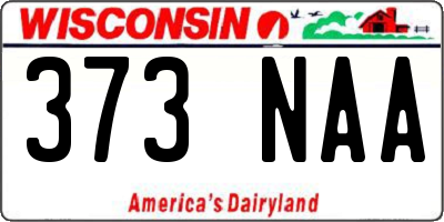 WI license plate 373NAA