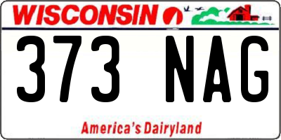 WI license plate 373NAG