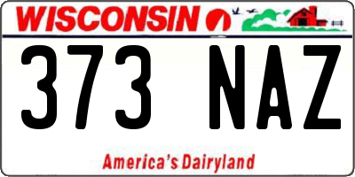 WI license plate 373NAZ