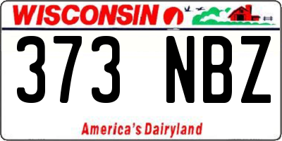 WI license plate 373NBZ