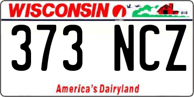 WI license plate 373NCZ