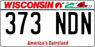WI license plate 373NDN