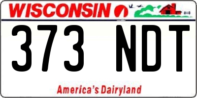 WI license plate 373NDT