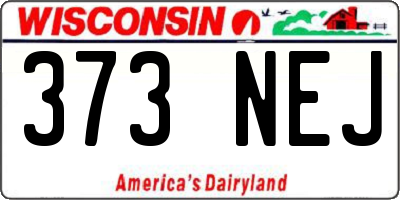 WI license plate 373NEJ