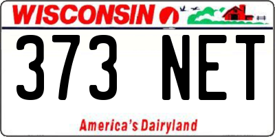 WI license plate 373NET