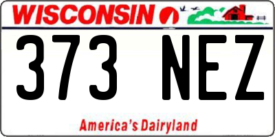 WI license plate 373NEZ