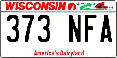 WI license plate 373NFA