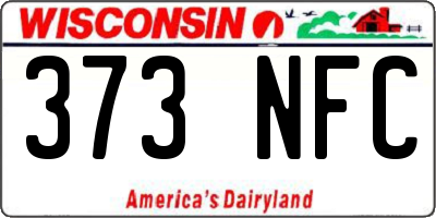 WI license plate 373NFC