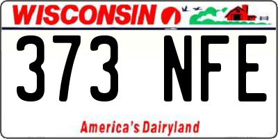 WI license plate 373NFE