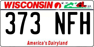 WI license plate 373NFH