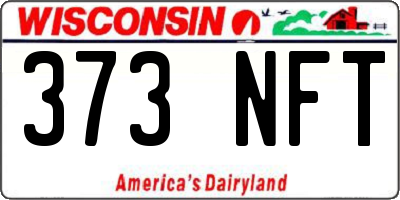 WI license plate 373NFT
