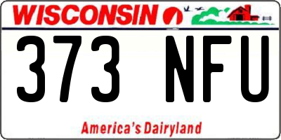 WI license plate 373NFU