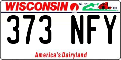 WI license plate 373NFY