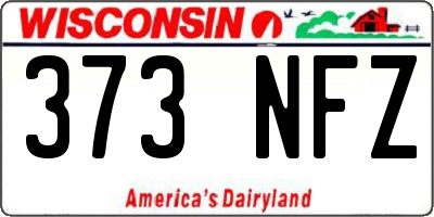 WI license plate 373NFZ