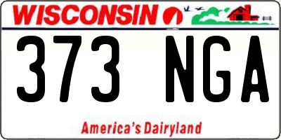 WI license plate 373NGA