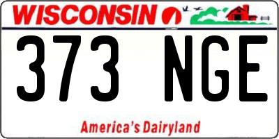 WI license plate 373NGE