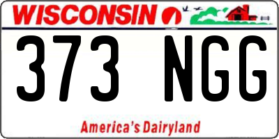 WI license plate 373NGG